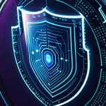 A conceptual high-tech visual embodying integrated cybersecurity. A sleek, transparent digital shield, composed of interconnected glowing lines and abstract code patterns, protects a stream of flowing data. Within the shield, subtle layers of light and energy represent robust security policies and the crucial human element, demonstrating seamless synergy with advanced encryption. The overall aesthetic is futuristic, secure, and resilient, using a palette of deep blues, purples, and electric greens to convey trust and innovation.