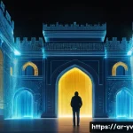 Home 19 암호화 프로토콜과 데이터 주권의 중요성 - **Prompt:** "A majestic, intricately designed digital fortress, glowing with ethereal blue and gold ...