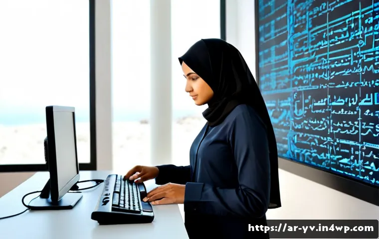 Home 17 암호화 프로토콜의 테스트 및 검증 방법 - Photorealistic cybersecurity validation lab in a modern Gulf-region office, an Arab female security ...